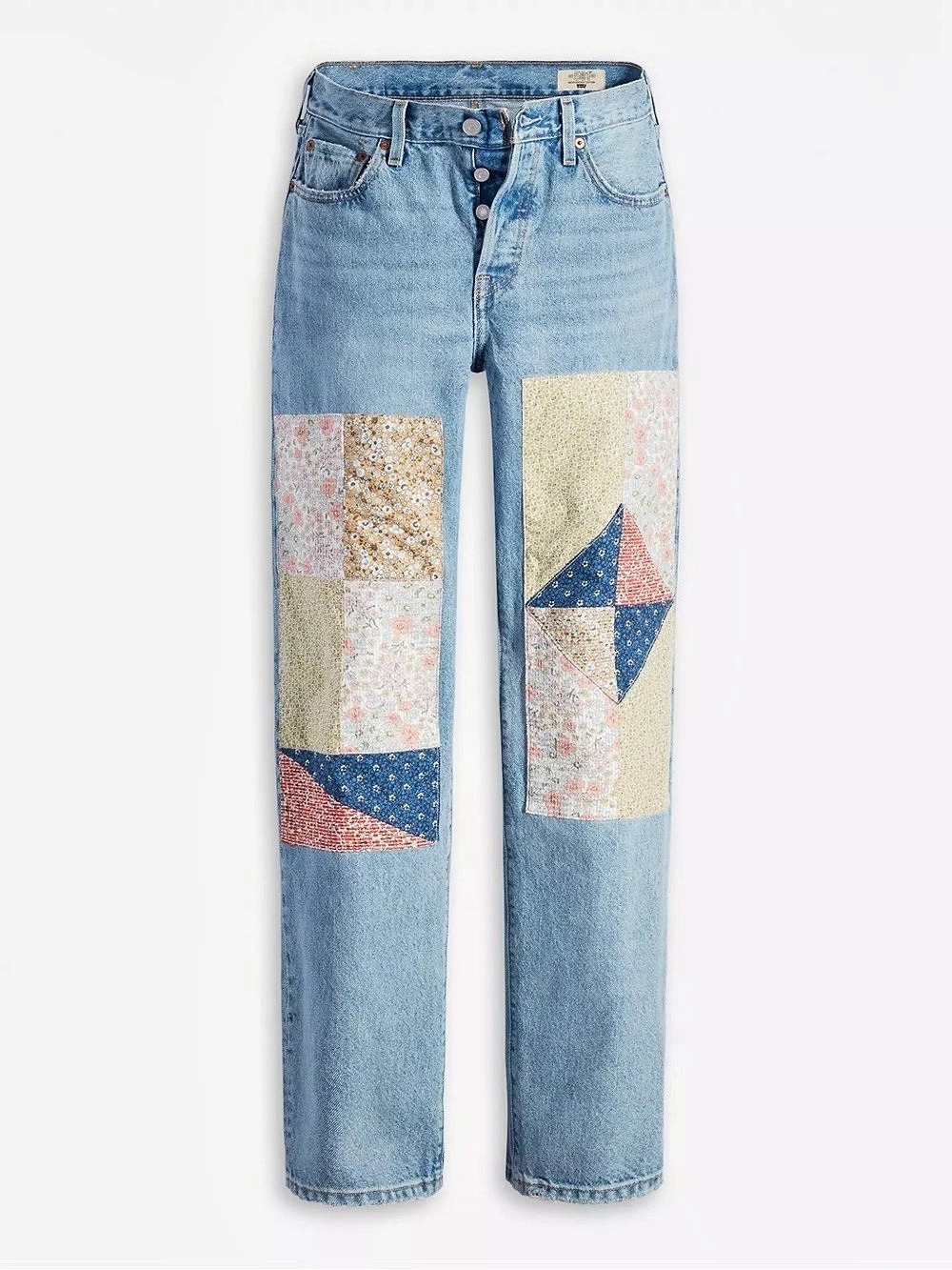 Levi's 501 50th Anniversary Edition Patchwork Straight Leg Jeans W31/L32